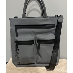 Pajar Canada Black Tote Polyurethane Zip Laptop Pockets Medium Water-resistant